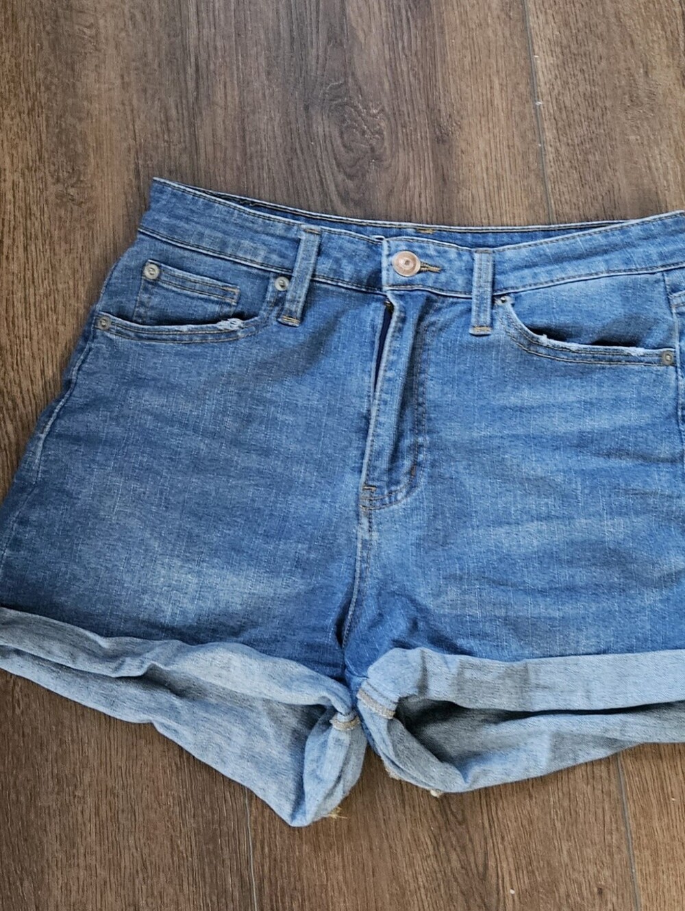 Light Blue Denim Jean Shorts